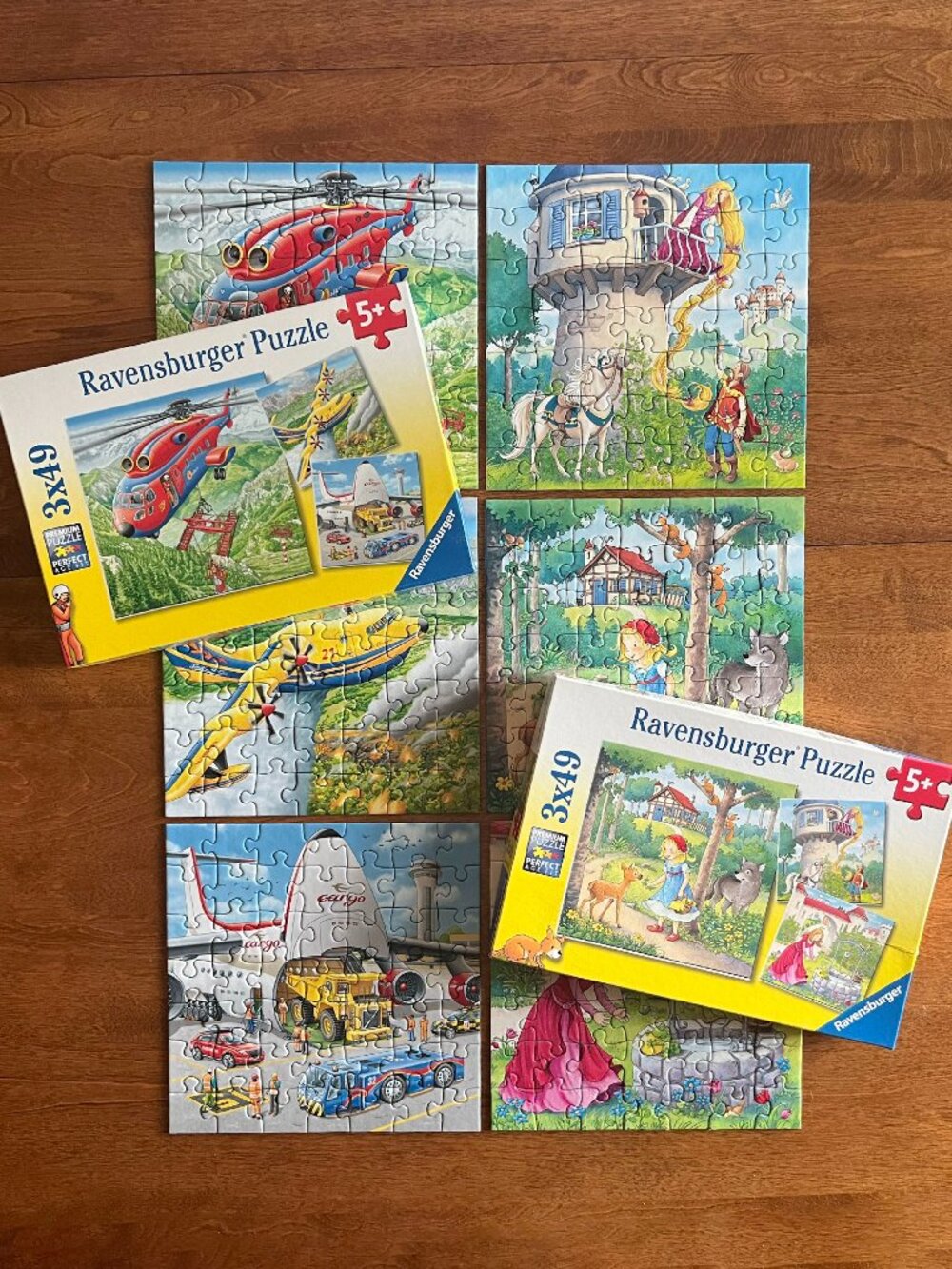 Ravensburger set of 3x49 puzzle trios